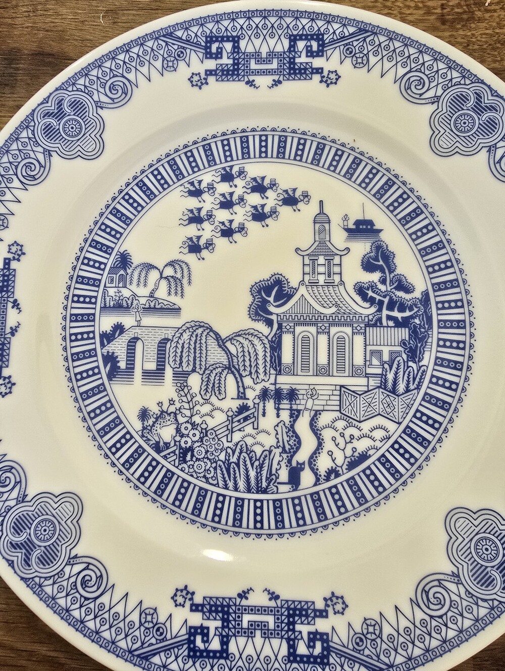 Calamityware Plate #1 Revisited Don Moyer 10” Blue White 2017 Poland